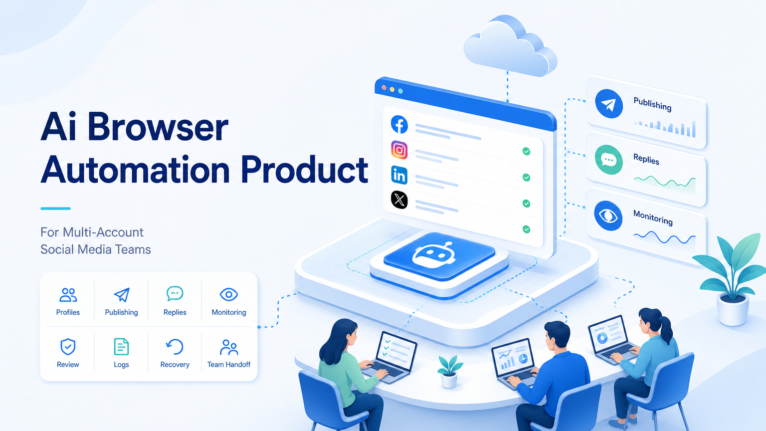 Cover illustration for AI browser automation product