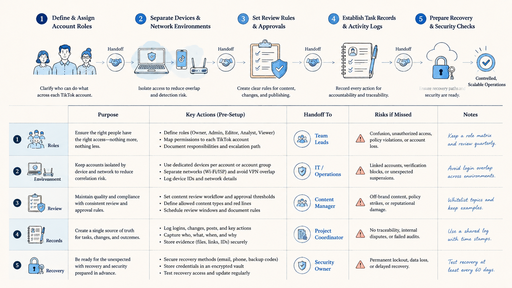 Pre-Setup Requirements to Manage Multiple TikTok Accounts diagram