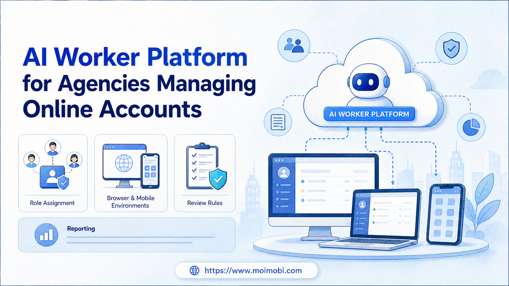 AI Worker Platform for Agencies Managing Online Accounts