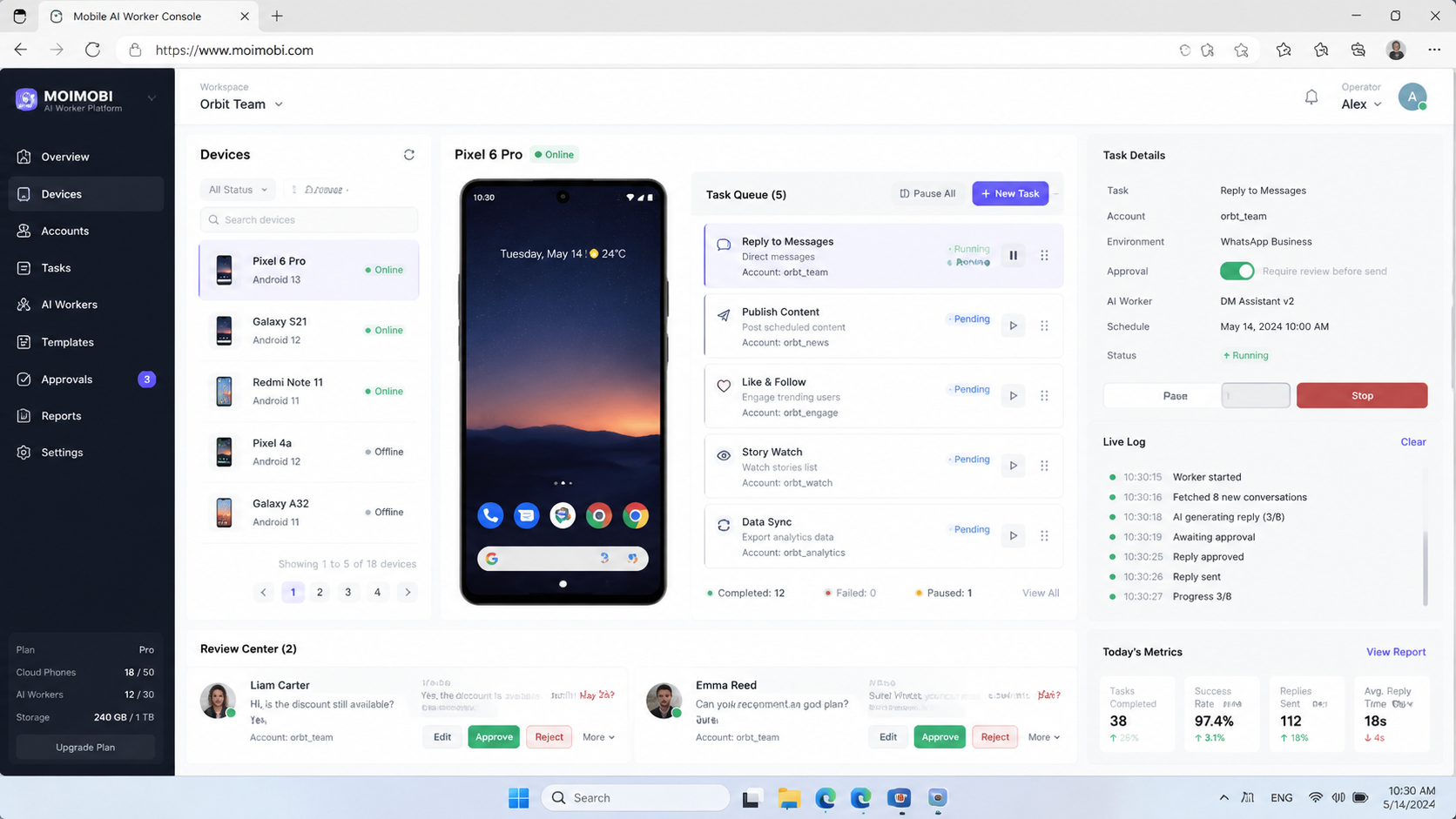 The Core Idea Behind Mobile AI Worker Platform for App-Based Operations diagram