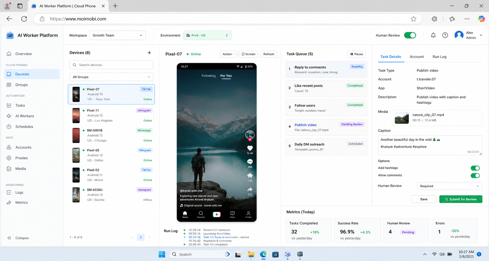 What Is AI Worker Platform for Cloud Phone Automation? diagram
