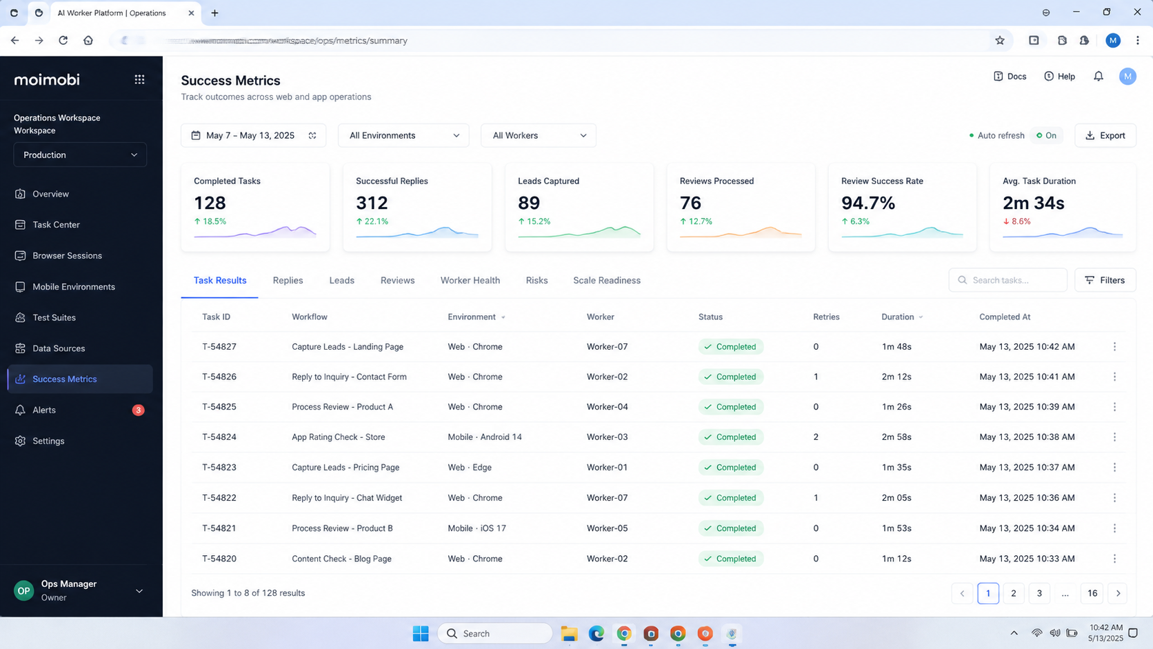 What Is AI Worker Platform for Web and App Operations? diagram