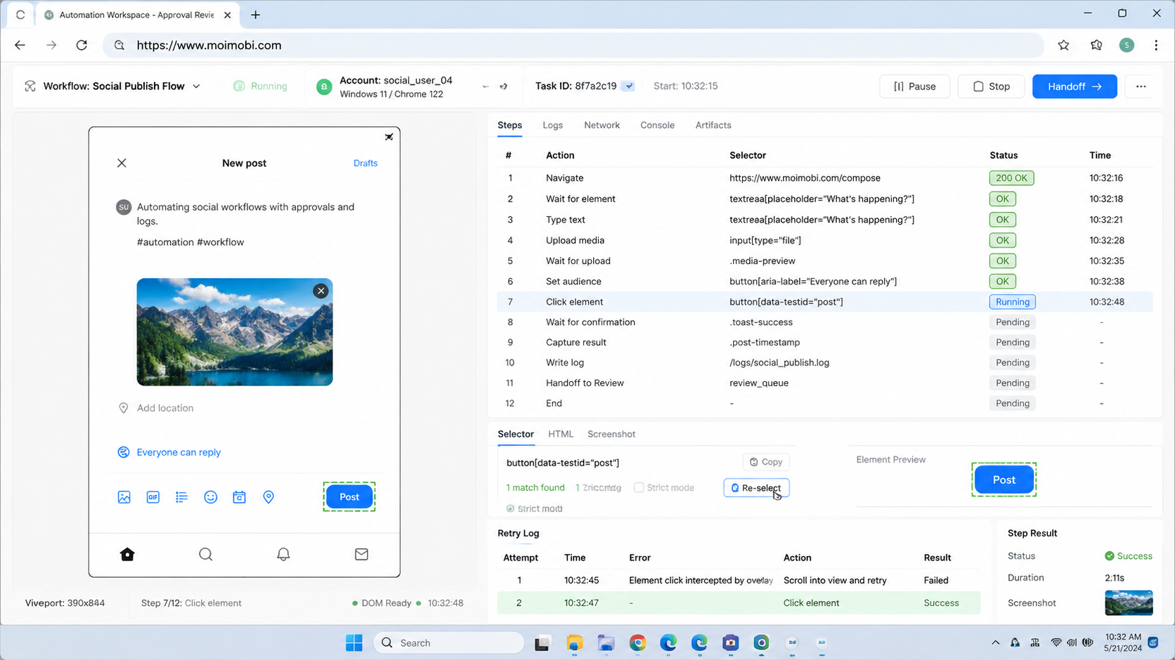 The Core Idea Behind Browser Automation App for Windows for Social Media Workflows diagram