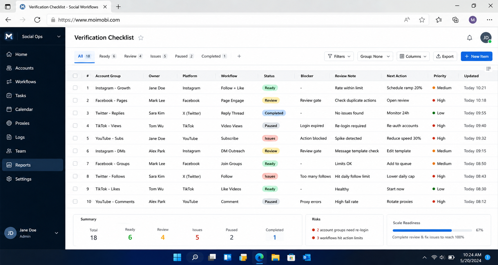 The Core Idea Behind Browser Automation App for Windows for Social Media Workflows diagram