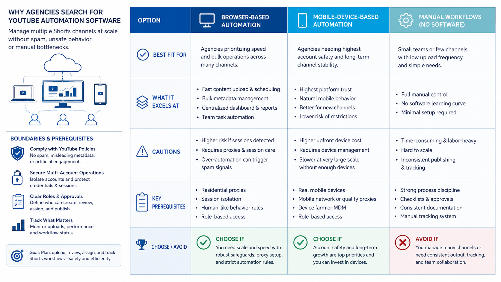 The Core Idea Behind YouTube Automation Software for Agencies diagram