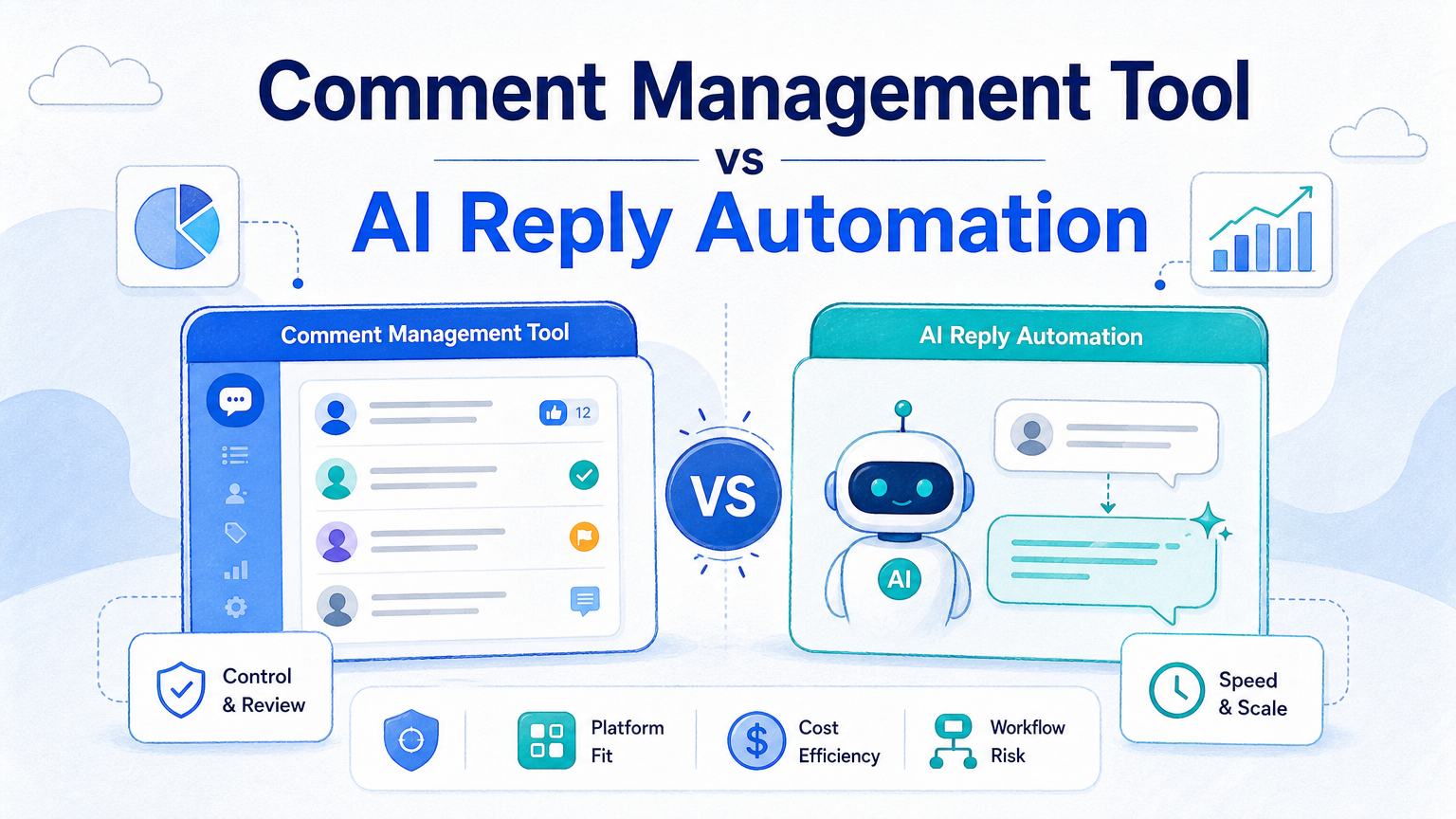 comment management tool vs AI reply automation image