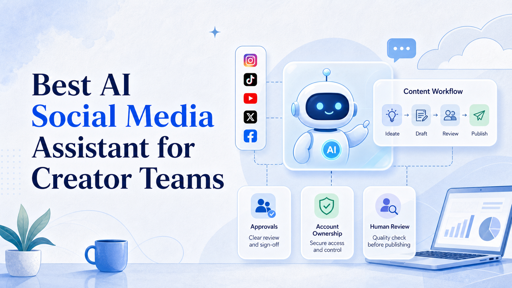 best AI social media assistant image