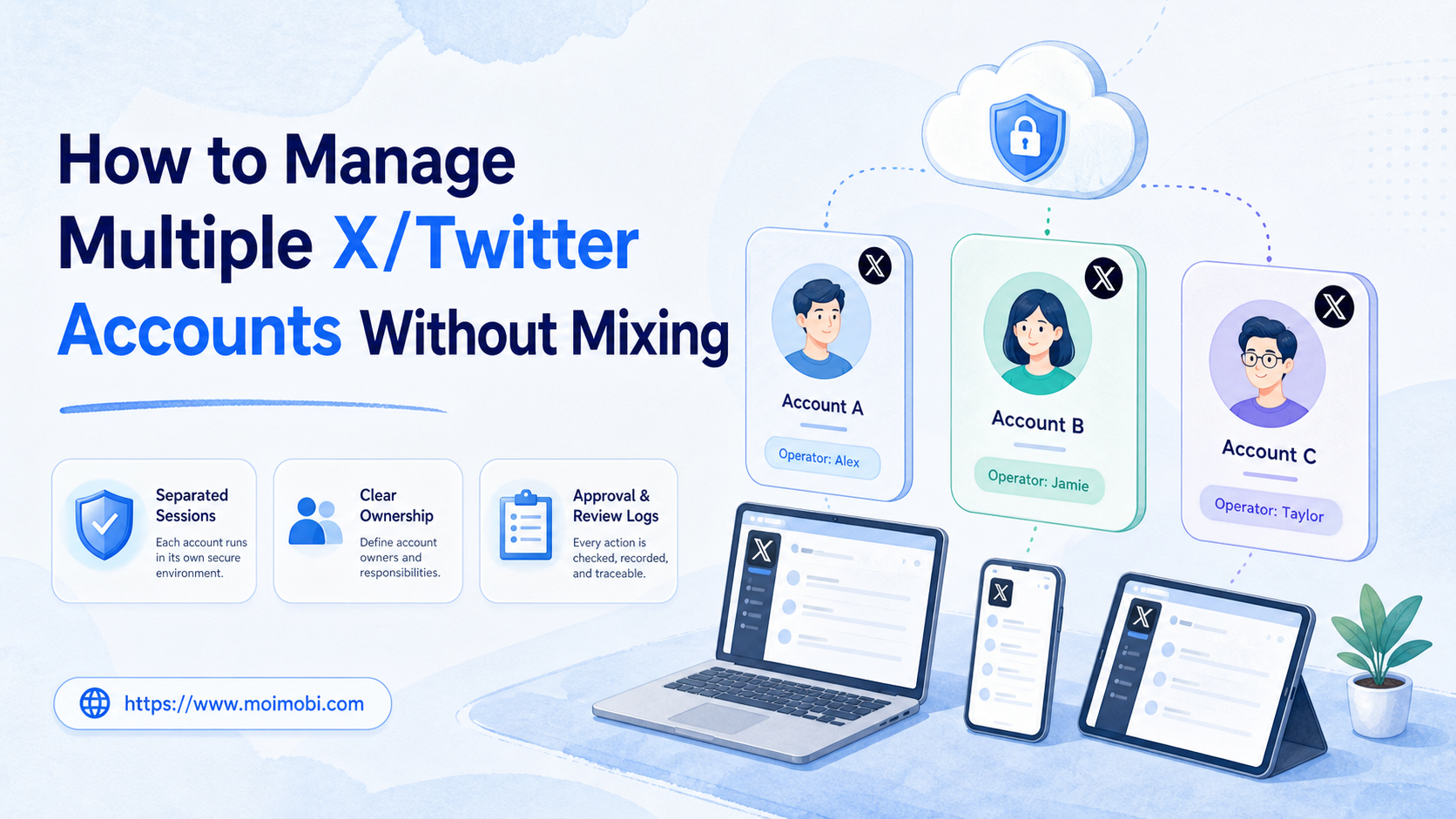 how to manage multiple X Twitter accounts safely image