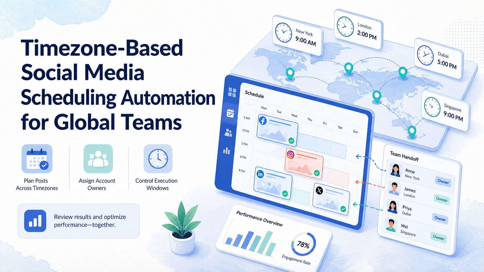Timezone-Based Social Media Scheduling Automation for Global Teams
