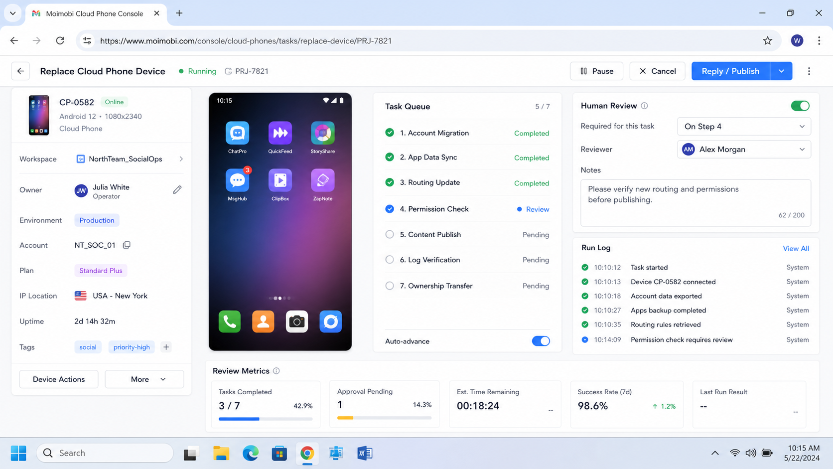 The Core Idea Behind Replace Cloud Phone Device: Migration Checklist for Ongoing Operations diagram
