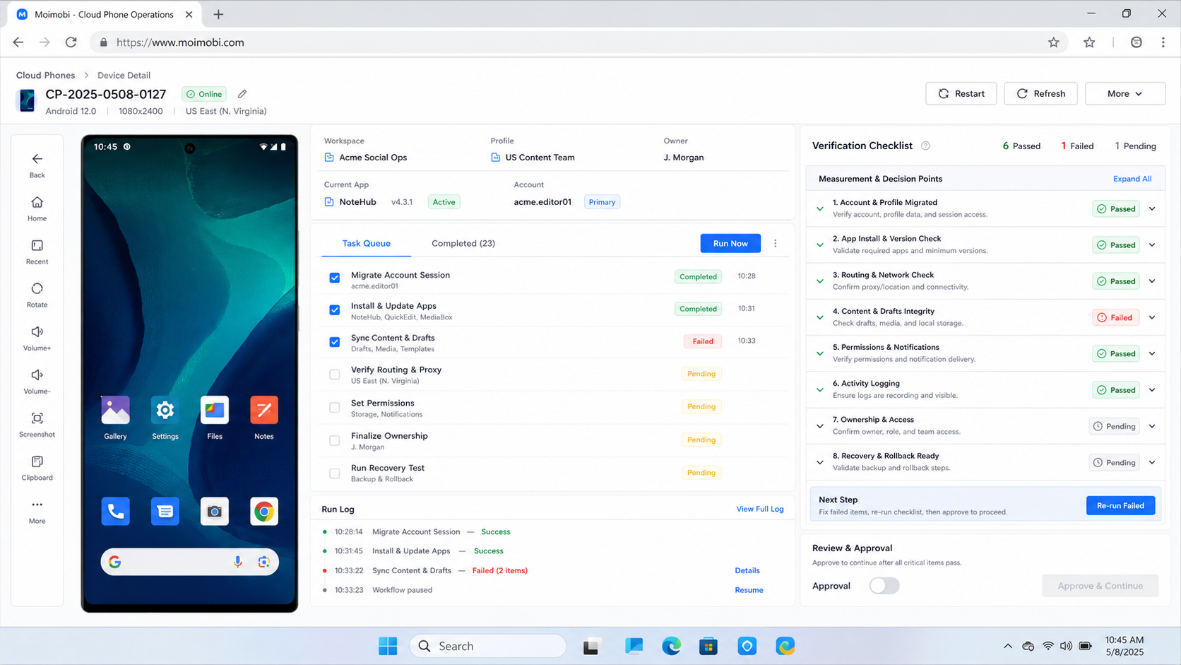 The Core Idea Behind Replace Cloud Phone Device: Migration Checklist for Ongoing Operations diagram