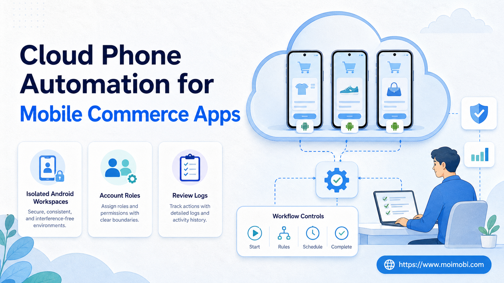 Cloud Phone Automation for Mobile Commerce Apps