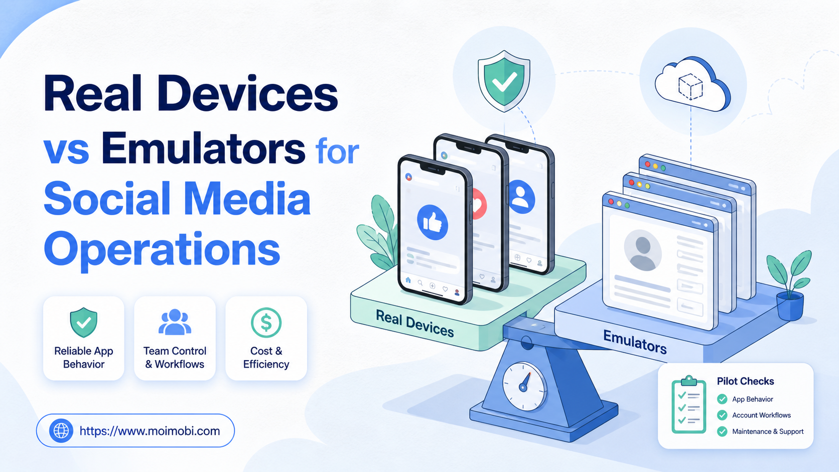 real devices vs emulators for social media image