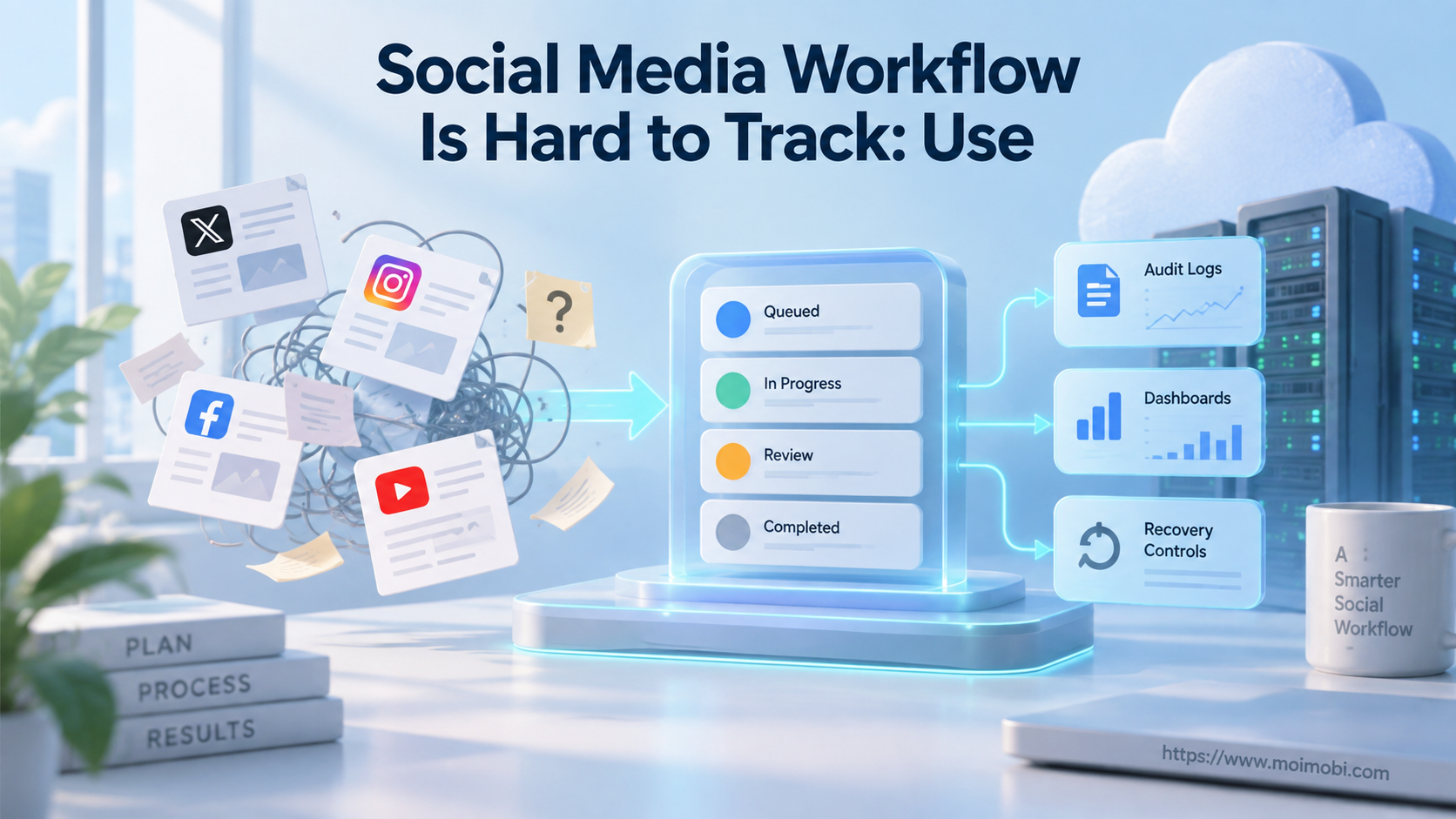 social media workflow is hard to track image