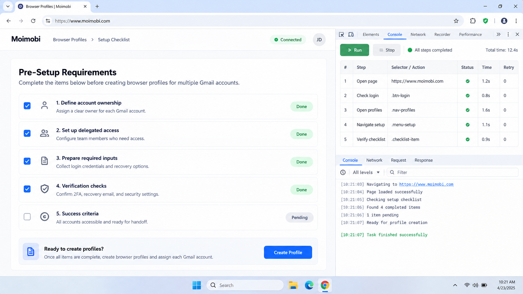 Pre-Setup Requirements for How to Manage Multiple Gmail Accounts with Browser Profiles diagram