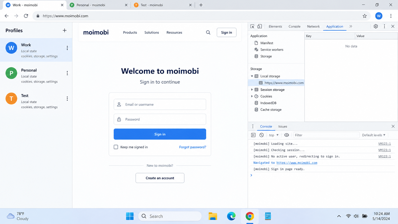 AI-generated workflow example, not an actual product screenshot or evidence of business results. What multiple browser profiles separate diagram (AI-generated workflow example, not an actual product screenshot or evidence of business results.)