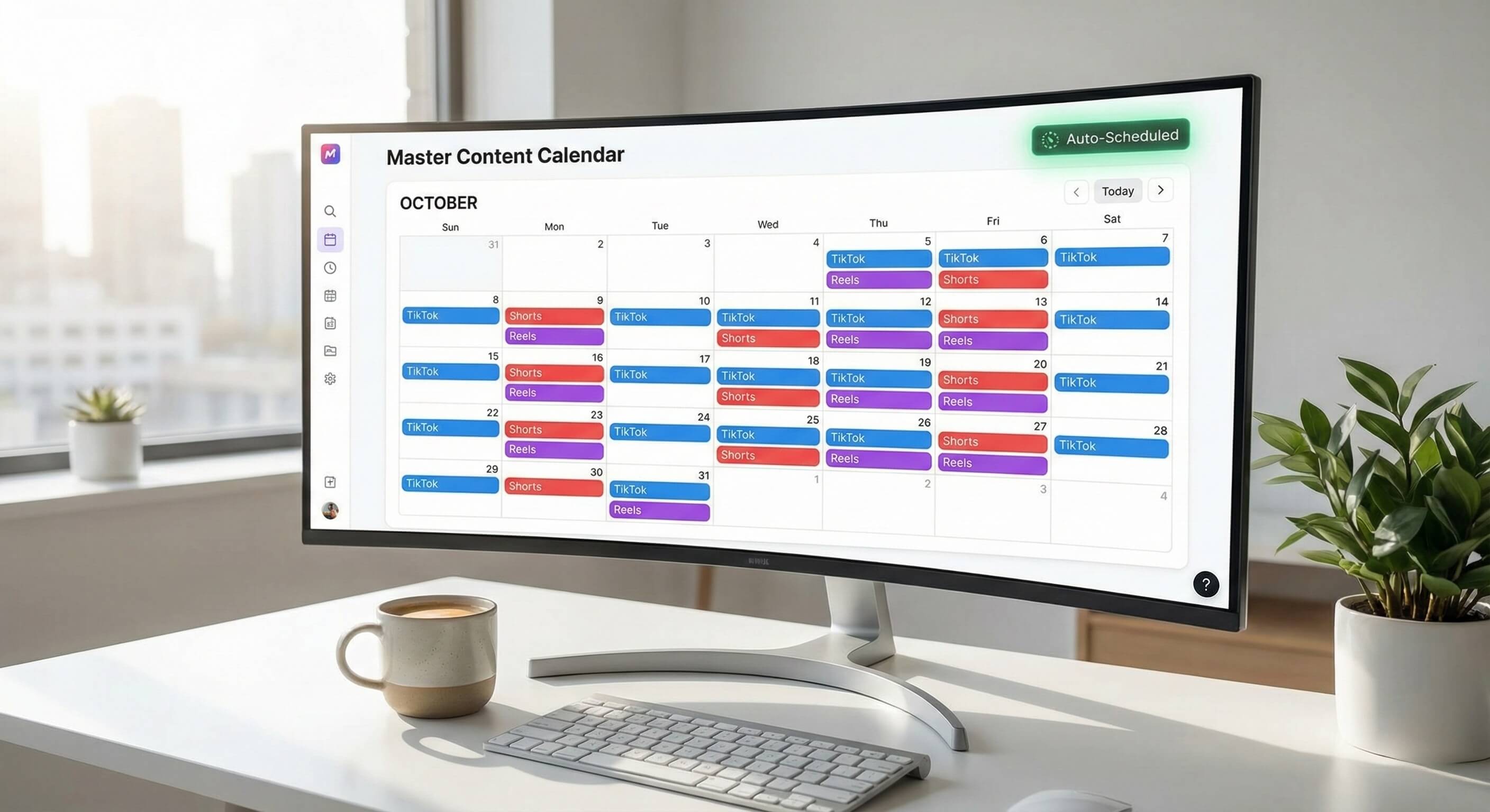 拒绝手动发帖！Jumei.ai 云控批量发布功能：一键搞定 30 天内容日历