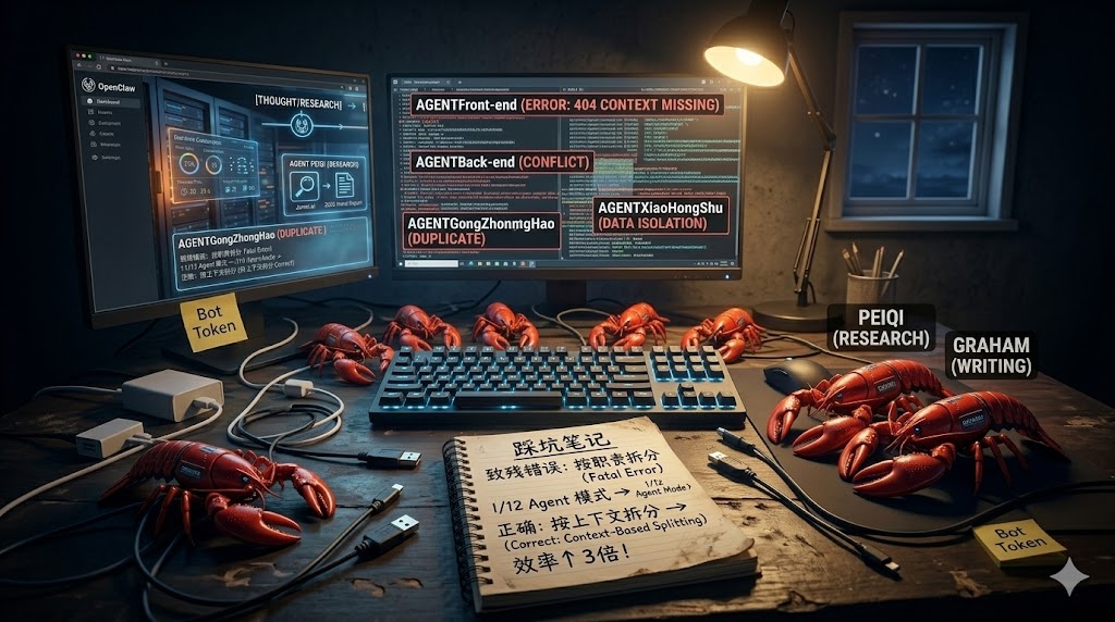 OpenClaw 多 Agent 配置指南：3 天踩坑经验总结