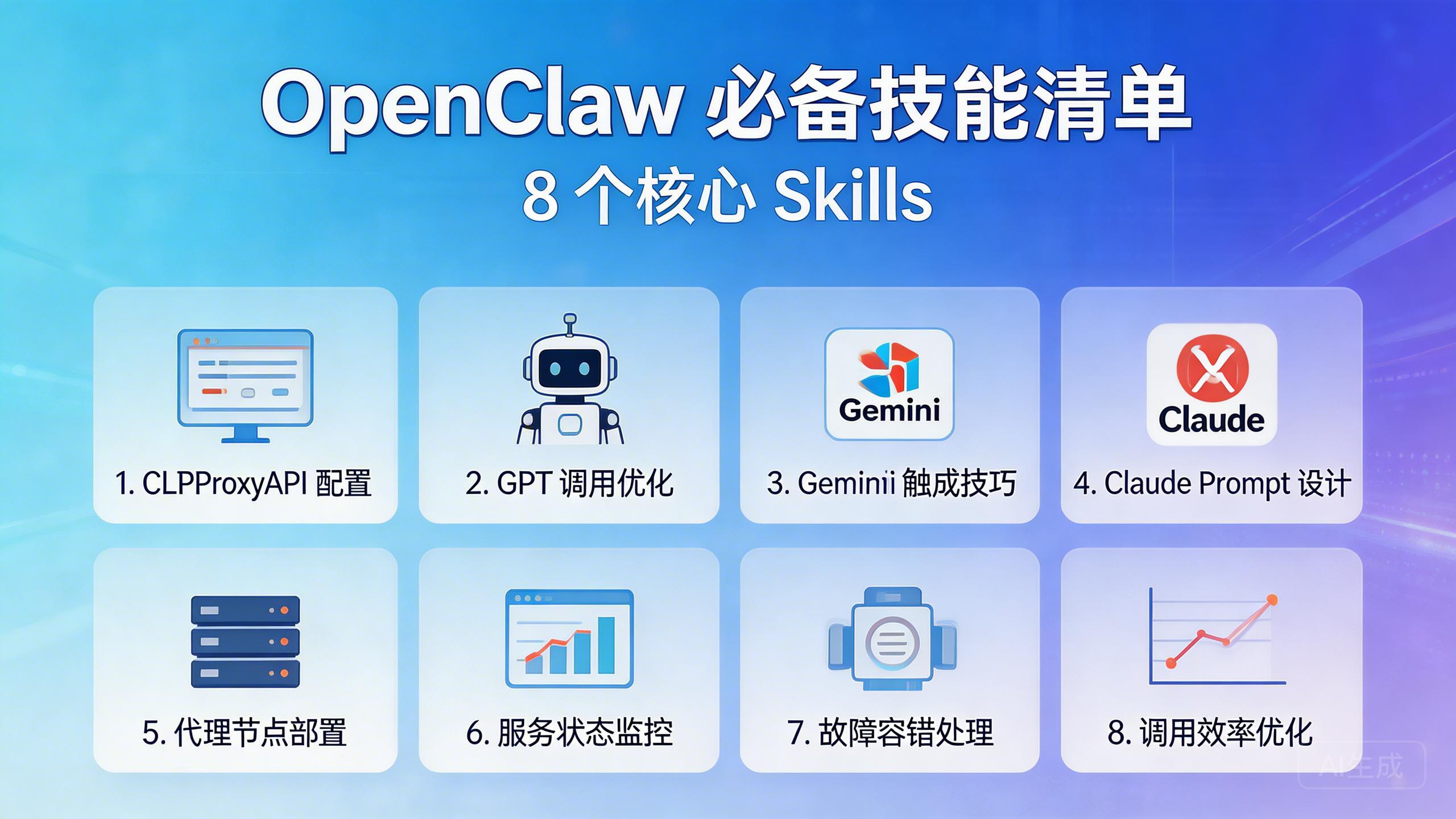 OpenClaw 核心技能清单封面图