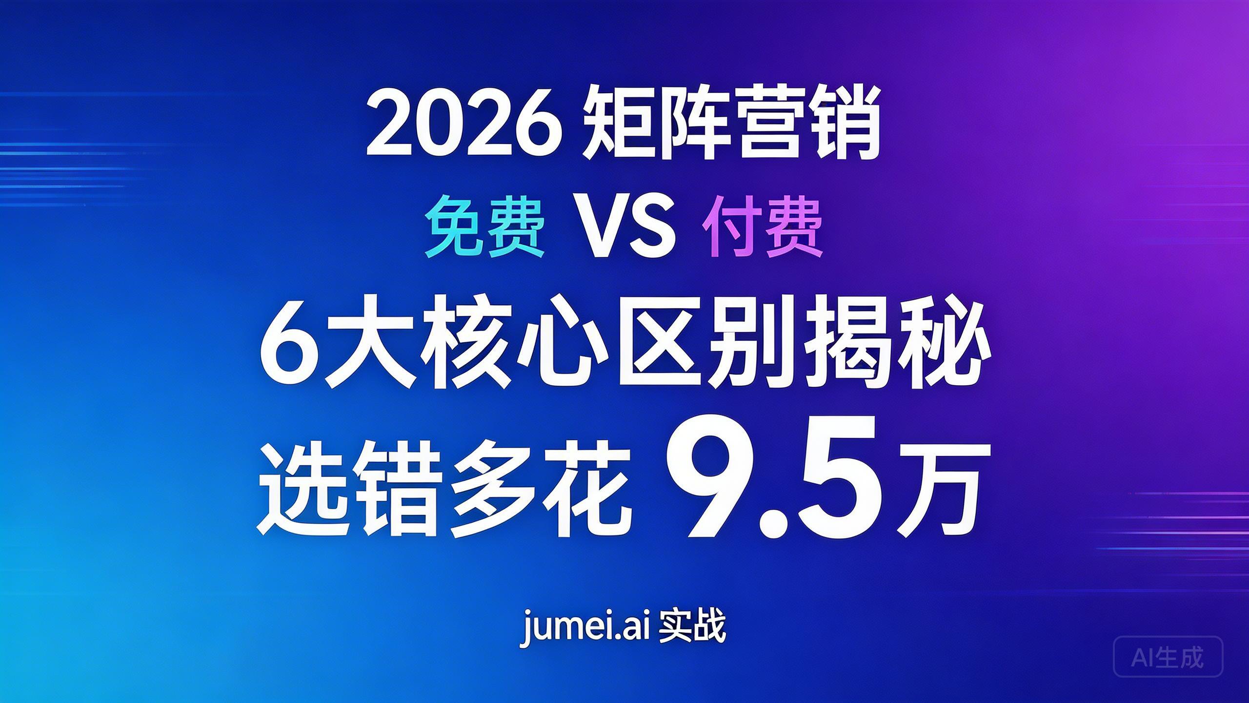 矩阵营销免费教程免费 vs 付费版本